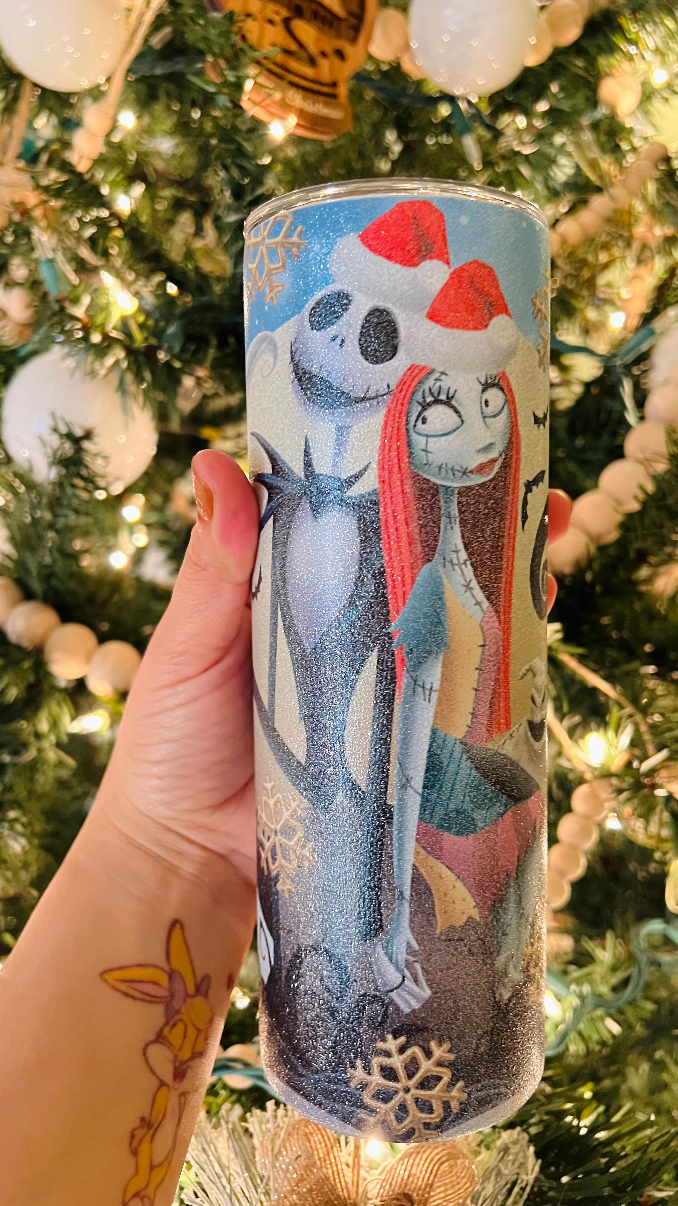 Nightmare Before Christmas Tumbler, Jack & Sally Tumbler