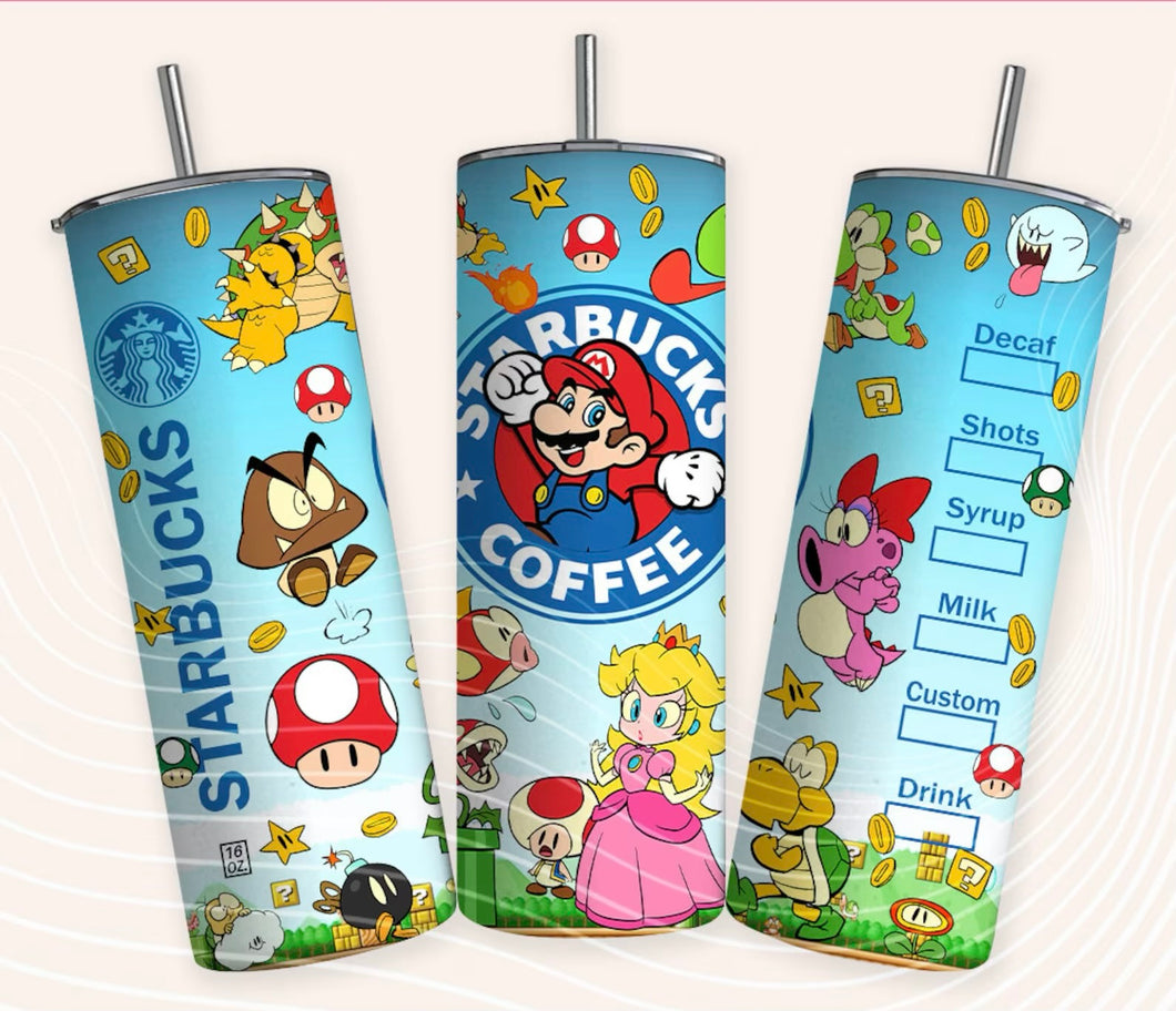 Mario Coffeebucks Skinny Tumbler, game